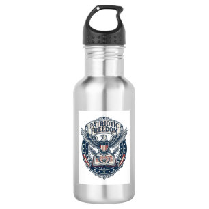 Patriotic Book Club Vector Graphic Tee (2) 532 Ml Water Bottle