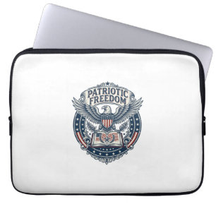 Patriotic Book Club Vector Graphic Tee (2) Laptop Sleeve
