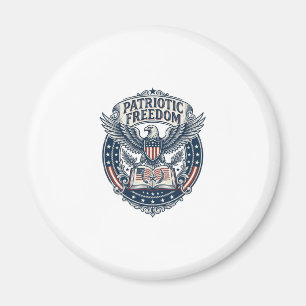 Patriotic Book Club Vector Graphic Tee (2) Magnet