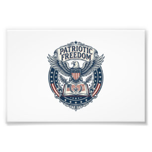 Patriotic Book Club Vector Graphic Tee (2) Photo Print
