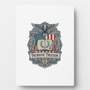 Patriotic Book Club Vector Graphic Tee Plaque