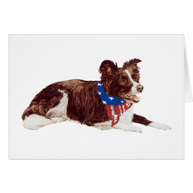 Patriotic Border Collies (Front Horizontal)