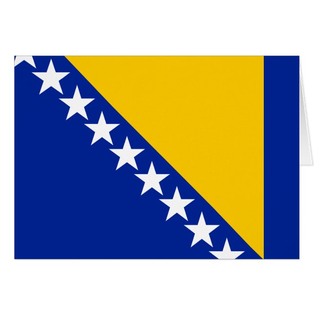 Patriotic Bosnia Herzegovina Flag (Front Horizontal)