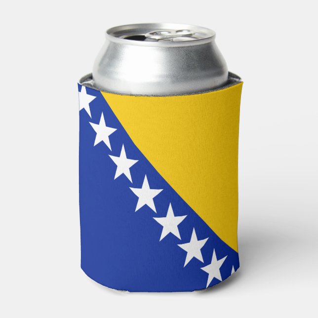 Patriotic Bosnia Herzegovina Flag Can Cooler (Can Front)
