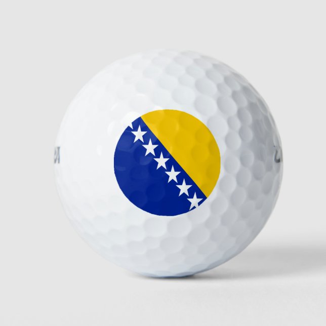 Patriotic Bosnia Herzegovina Flag Golf Balls (Front)