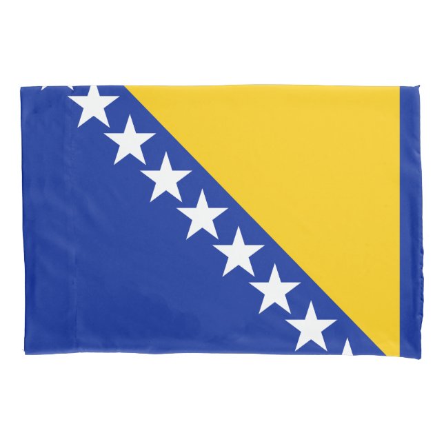 Patriotic Bosnia Herzegovina Flag Pillowcase (Front)