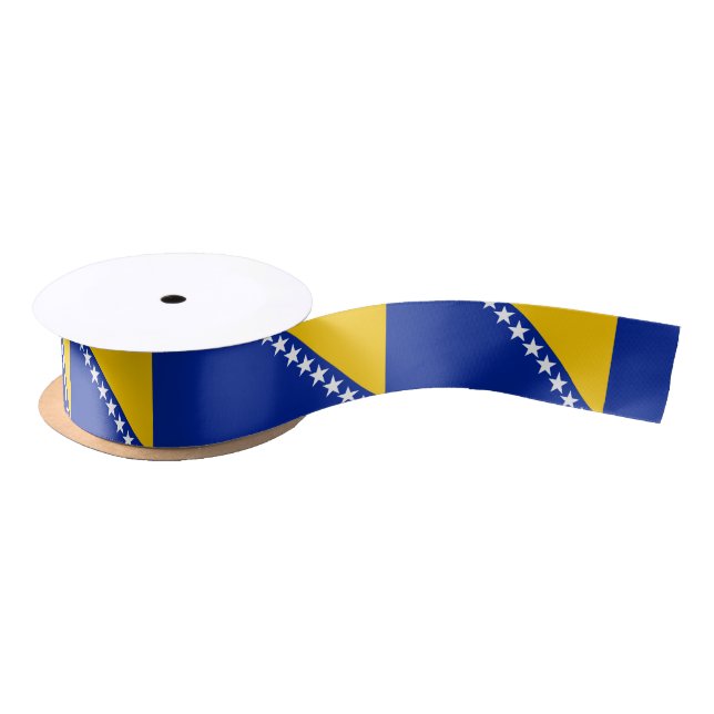 Patriotic Bosnia Herzegovina Flag Satin Ribbon (Spool)