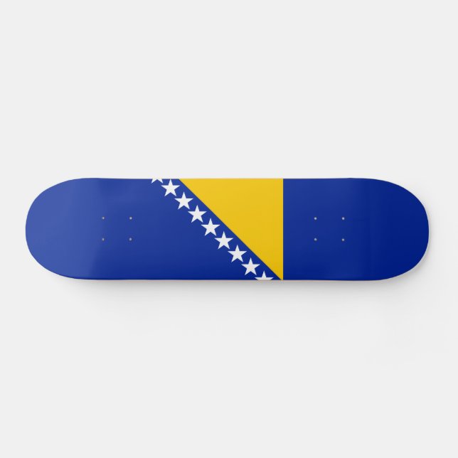 Patriotic Bosnia Herzegovina Flag Skateboard (Horz)