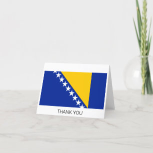 Patriotic Bosnia Herzegovina Flag Thank You Card