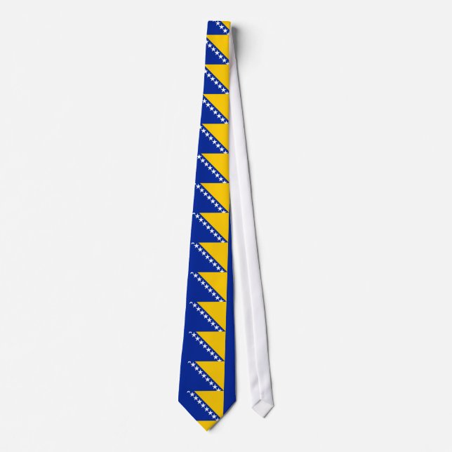 Patriotic Bosnia Herzegovina Flag Tie (Front)