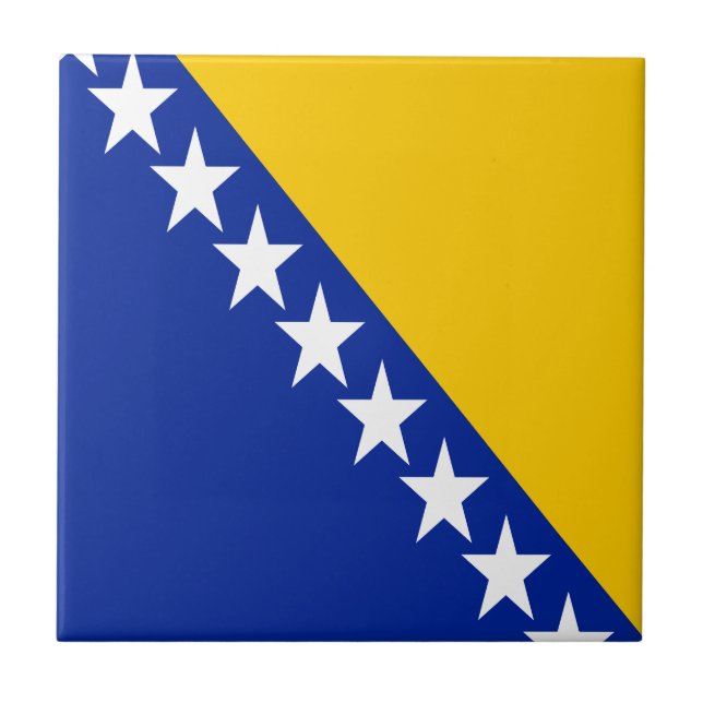 Patriotic Bosnia Herzegovina Flag Tile (Front)
