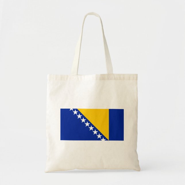 Patriotic Bosnia Herzegovina Flag Tote Bag (Front)
