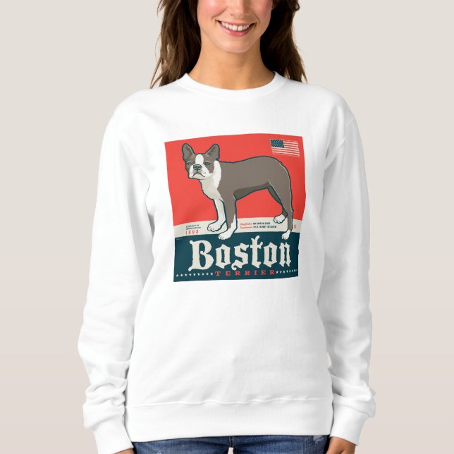 Patriotic | Boston Terrier Sweatshirt (Front)