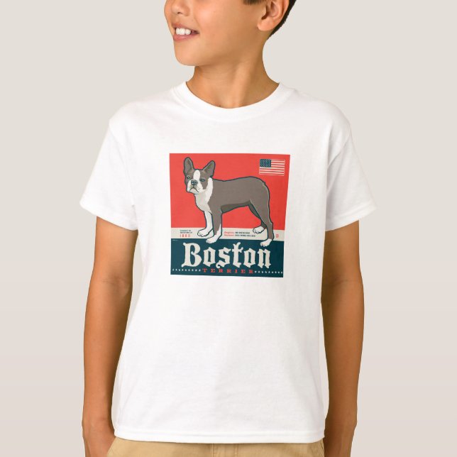 Patriotic | Boston Terrier T-Shirt (Front)