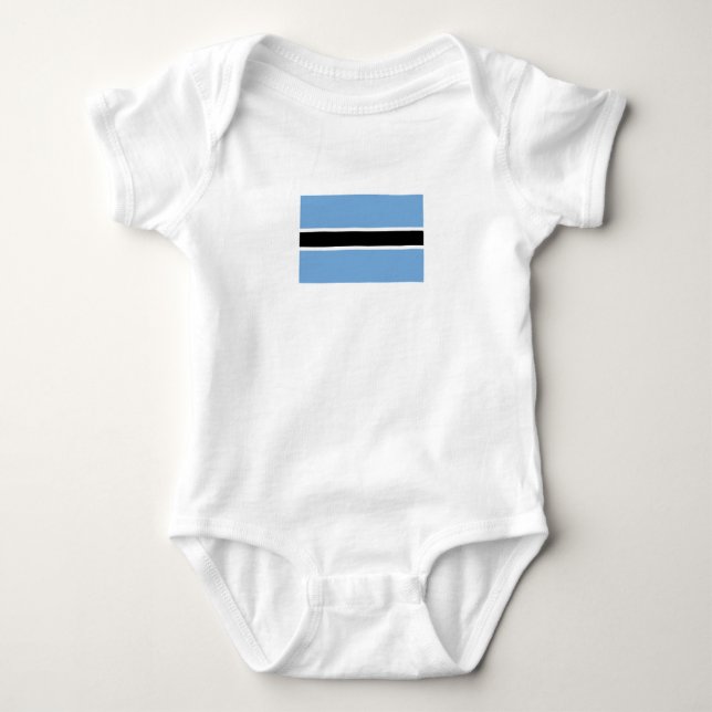 Patriotic Botswana Flag Baby Bodysuit (Front)
