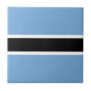 Patriotic Botswana Flag Ceramic Tile