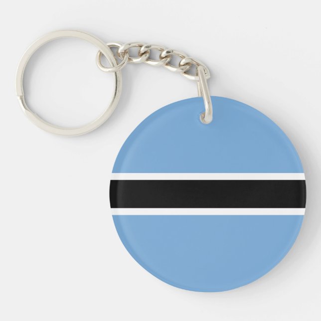 Patriotic Botswana Flag Key Ring (Front)