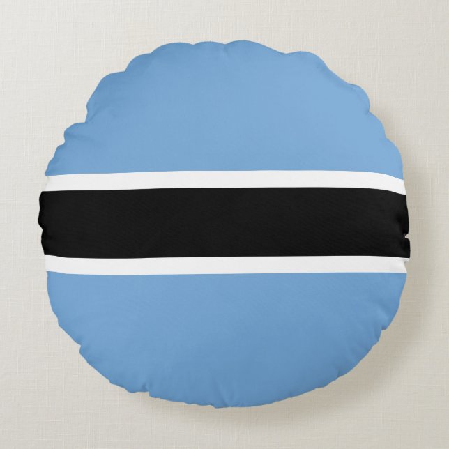 Patriotic Botswana Flag Round Pillow (Front)