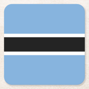 Patriotic Botswana Flag Square Paper Coaster