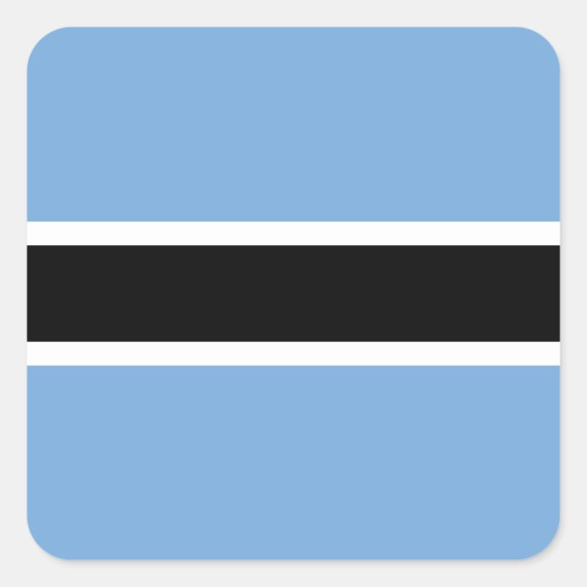 Patriotic Botswana Flag Square Sticker (Front)