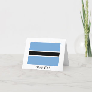 Patriotic Botswana Flag Thank You Card