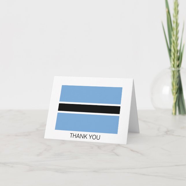 Patriotic Botswana Flag Thank You Card (Front)