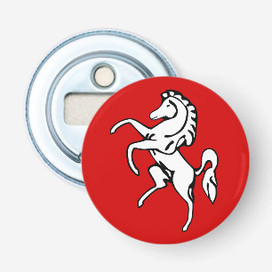 Patriotic bottle opener with Flag of Kent, England
