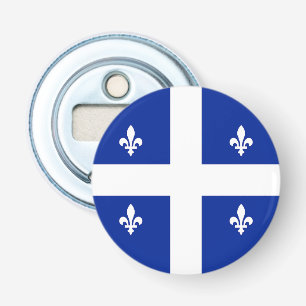 Patriotic bottle opener with Flag of Quebec