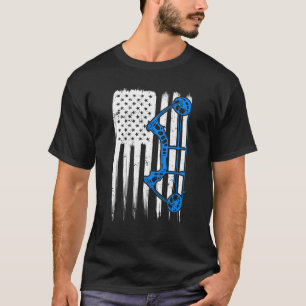 Patriotic Bowhunting Bow Hunter Deer Hunting Ameri T-Shirt