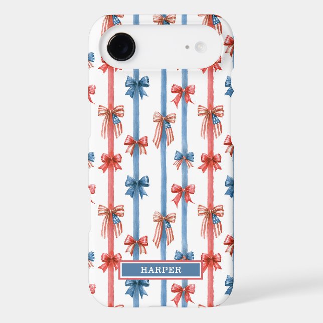 Patriotic Bows and Stripes Monogrammed (Back)