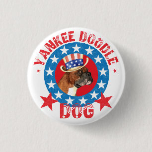 Patriotic Boxer 3 Cm Round Badge