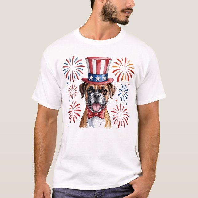 Patriotic Boxer T-Shirt (Front)