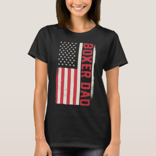 Patriotic Boxing Coach Boxer Dad American Flag T-Shirt