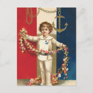 Patriotic Boy Postcard