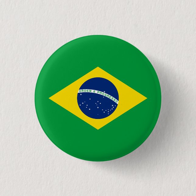Patriotic Brazil Flag 3 Cm Round Badge (Front)