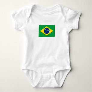Patriotic Brazil Flag Baby Bodysuit