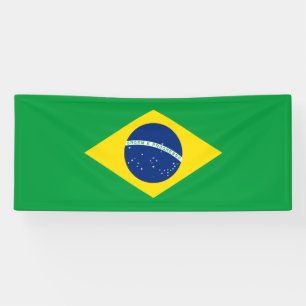 Patriotic Brazil Flag Banner