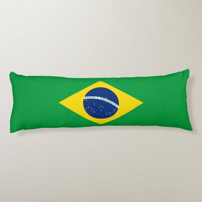 Patriotic Brazil Flag Body Cushion (Back)