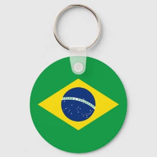 Patriotic Brazil Flag Key Ring