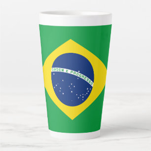 Patriotic Brazil Flag Latte Mug
