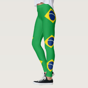 Patriotic Brazil Flag Leggings