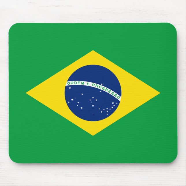Patriotic Brazil Flag Mouse Mat (Front)
