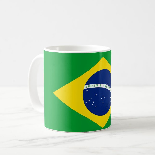 Patriotic Brazil Flag mug -  (Front Left)