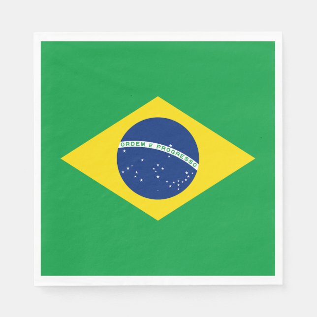 Patriotic Brazil Flag Napkin (Front)