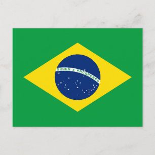 Patriotic Brazil Flag Postcard