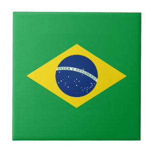 Patriotic Brazil Flag Tile