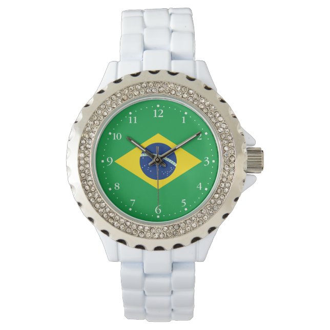 Patriotic Brazil Flag Watch (Front)