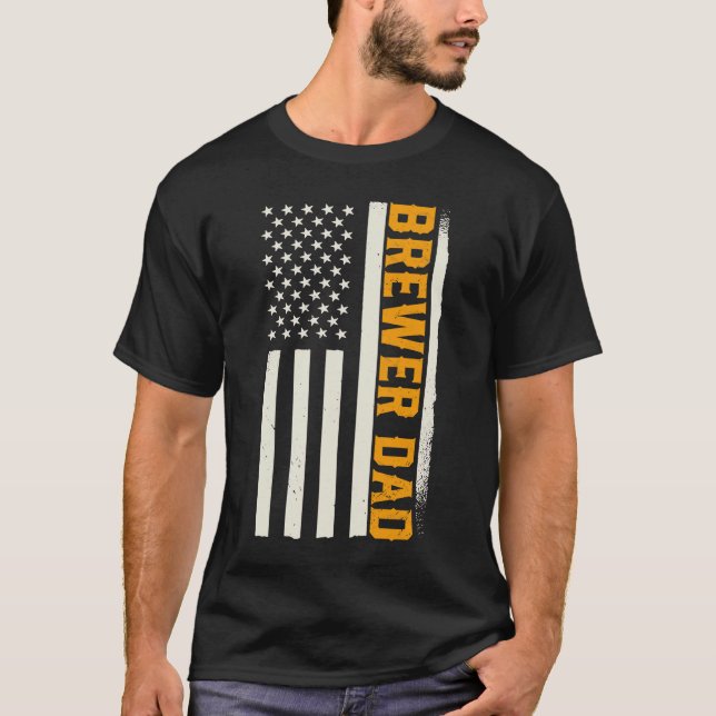 Patriotic Brew Brewing Brewery Brewmaster Brewer D T-Shirt (Front)
