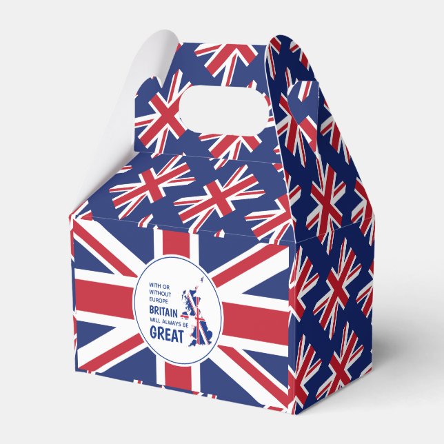 Patriotic BREXIT Union Jack Favour Box (Front Side)
