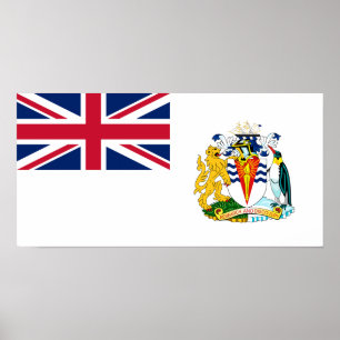 Patriotic British Antarctic Territory Flag Poster